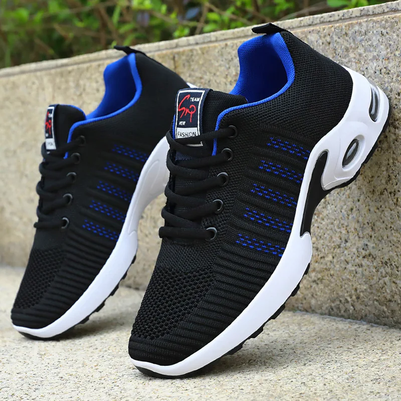 New Classic Striped Sneakers Men's Casual Wedge Sports Shoes Male Comfortable Autumn Trainers Boys Student Hiking Travel Sneaker