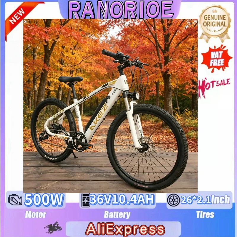 

2026 AKEZ0019E-Bike26*2.1 wheel 36V10.4AH electric bicycle 500W brushless motor all-terrain outdoor sports electric bicycle