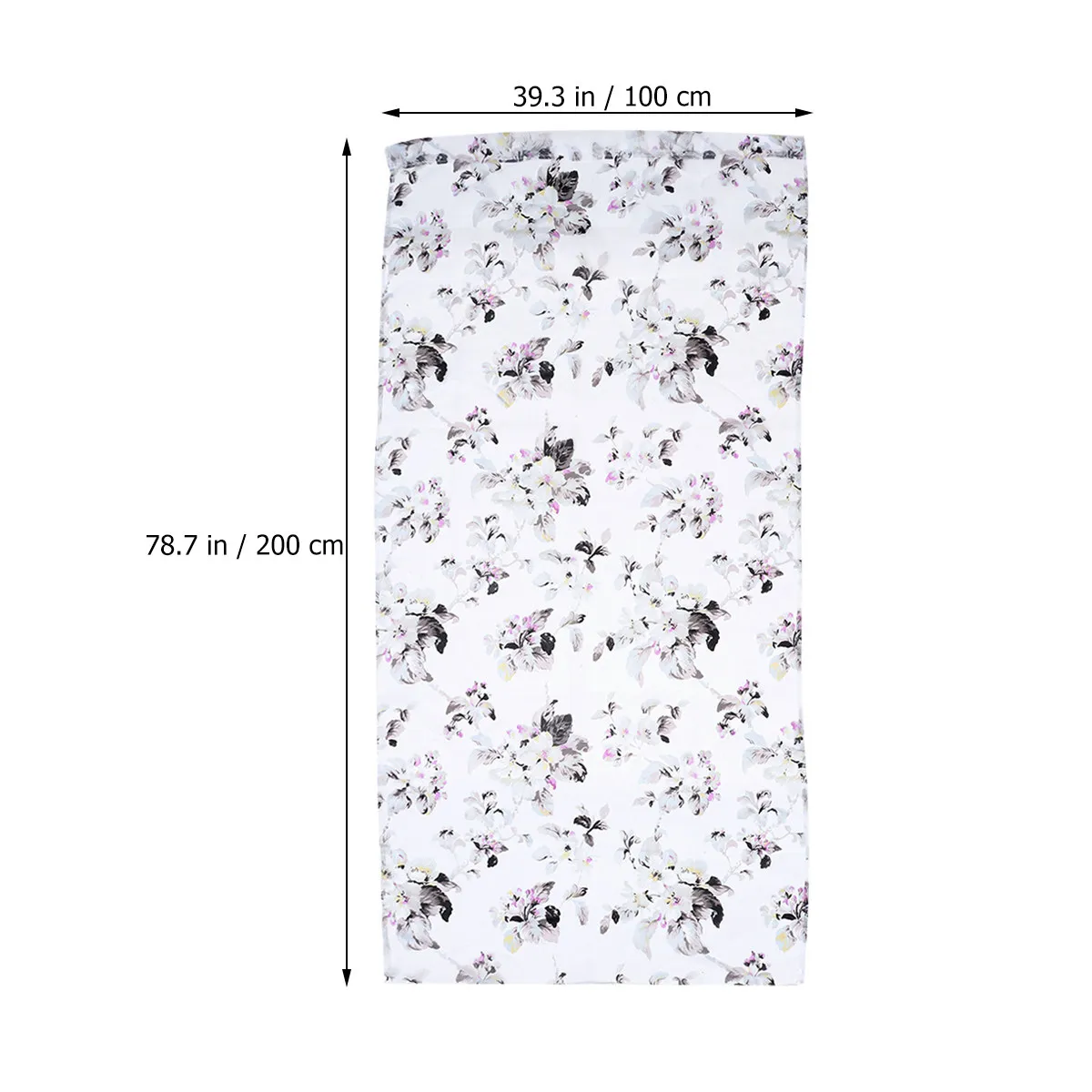 Orchid Flower Sheer Curtains Black White Premium Polyester Window Curtain for Home Living Room Decorative Drapes Valance Window
