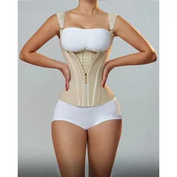 Colombian Girdle Waist Trainer Double Compression Shorts Tummy Control Sheath Slimming Flat Stomach Modeling Belt S-3XL