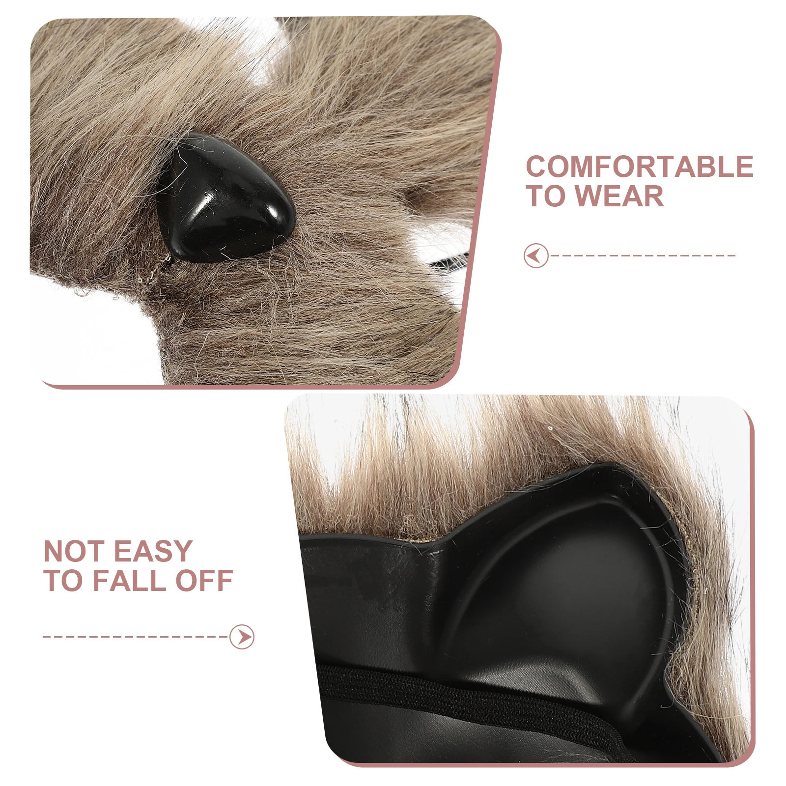 

Fox Mask Animal Half Face Masks for Masquerade Halloween Cosplay Party Supplies Reusable Comfortable Elastic Black