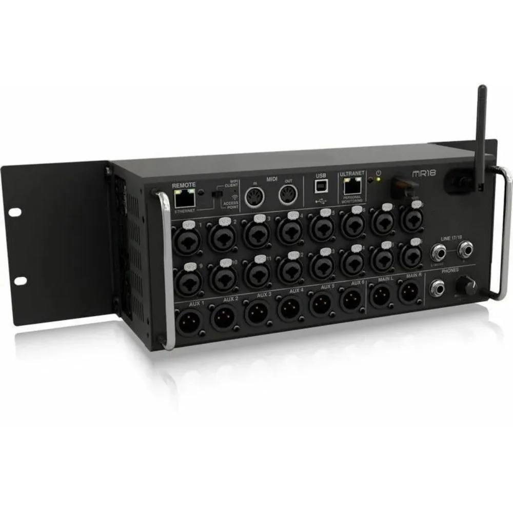 Portable Digital Audio Mixer 18-Channel 12-Bus Professional DJ & Music Console with USB & App Control