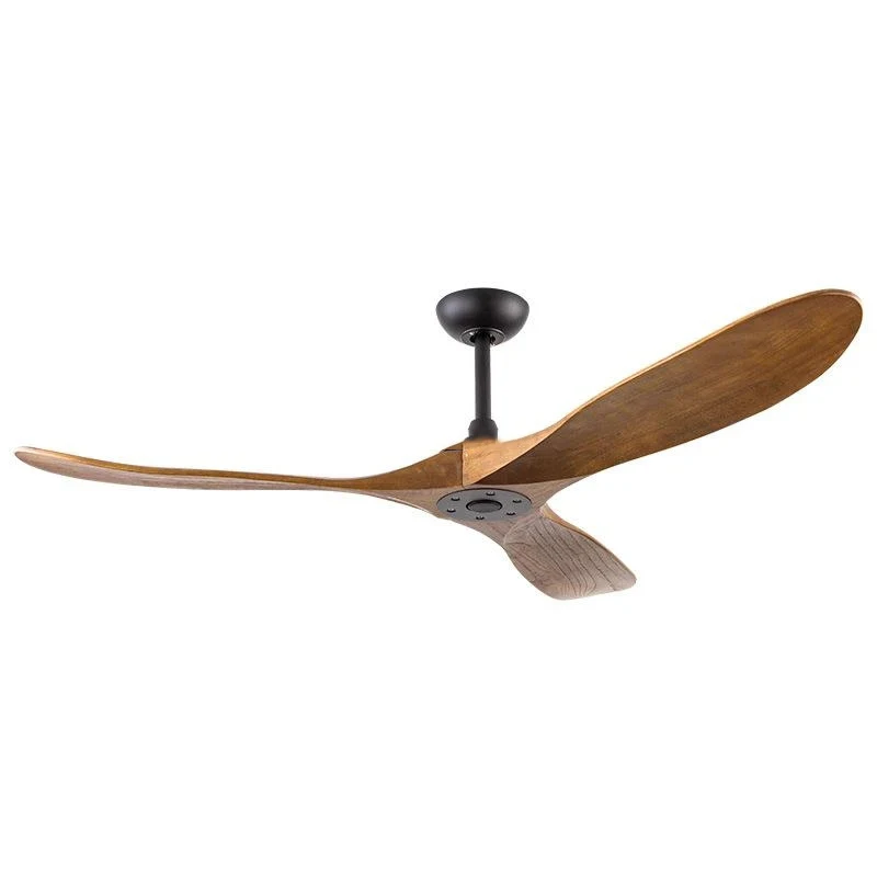 60 Inch Wooden Ceiling Fan Simple Ceiling Fan Without Light With Remote Control Nordic Industrial Vintage Ceiling Fan