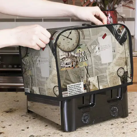 너덜한 신문 2 슬라이스 4 슬라이스 토스터 Bakeware 커버 보호대 방진 주방 청소 도구 주최자