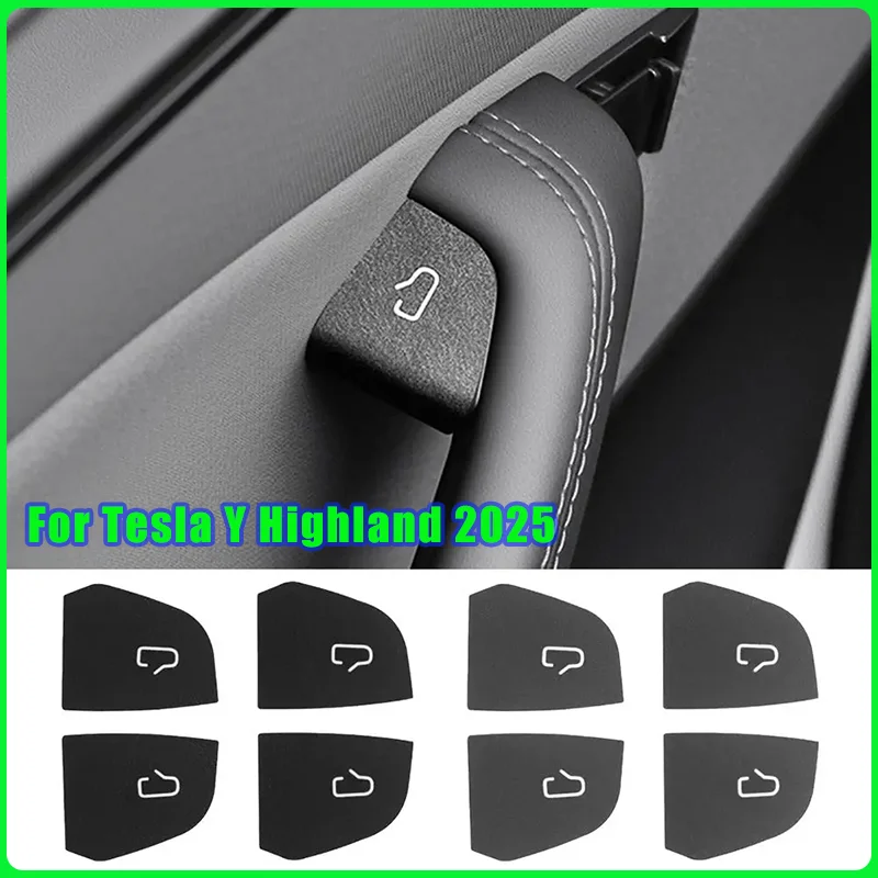

Дверной переключатель автомобиля, тонкое украшение, замшевые аксессуары для интерьера, моделирующая нашивка, наклейка для Tesla Y Highland 2025 C O2Y0