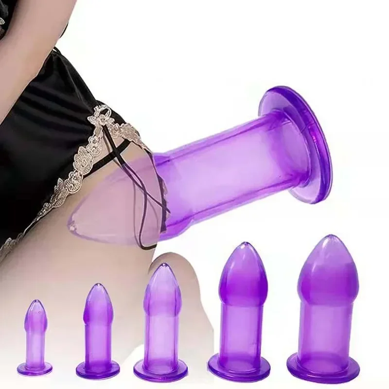 Tapón Anal Hueco de 5 Tamaños, Dilatador Anal, Espéculo, Masajeador de Próstata, Enorme Tapón Anal, Juguetes Sexuales para Mujeres y Hombres, Dilatador Anal, Productos Sexuales