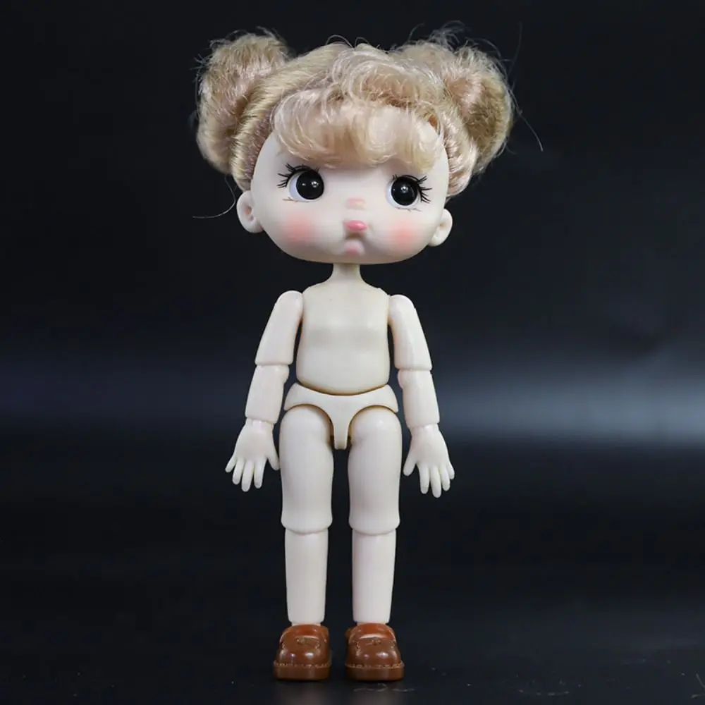 3D Eyes Cute Expression Face Toys Accessories Nude Body Doll Expression Girl Nude BJD Semi-finished Toys Movable Joints Doll