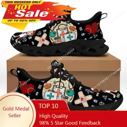 Cute Cartoon Nurse Doctor Medical Print Nurse Work Shoes for Women Hospital EMT EMS Nursing Sneaker zapatillas mujer