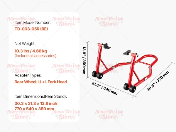 Swingarm Spool Stan  Motorcycle Stand Lift 850lbs Front Rear Combo Stand Lift Front Wheel