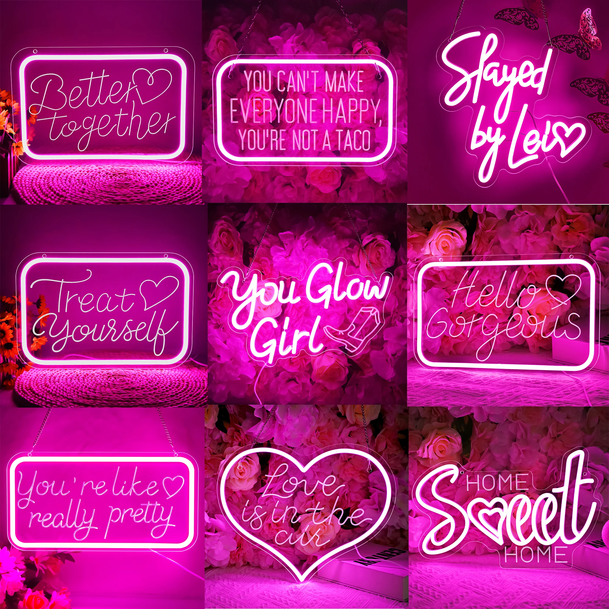 Home Neon Sign 3D E…