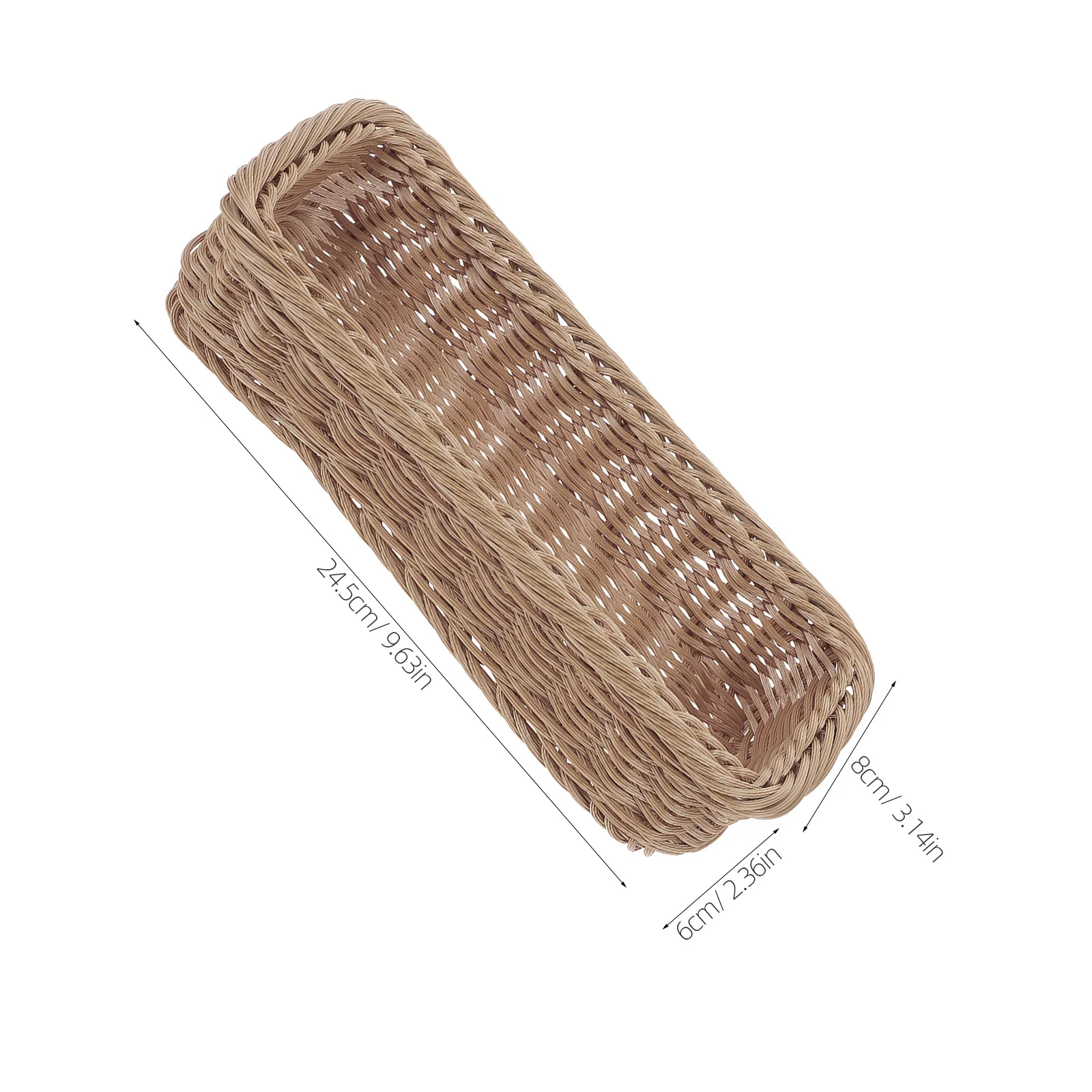 2 قطعة سلة تخزين بلاستيكية منسوجة منظم لأدوات المائدة برطمان توابل سطح المكتب سلة المطبخ المنزلية صندوق منسوج