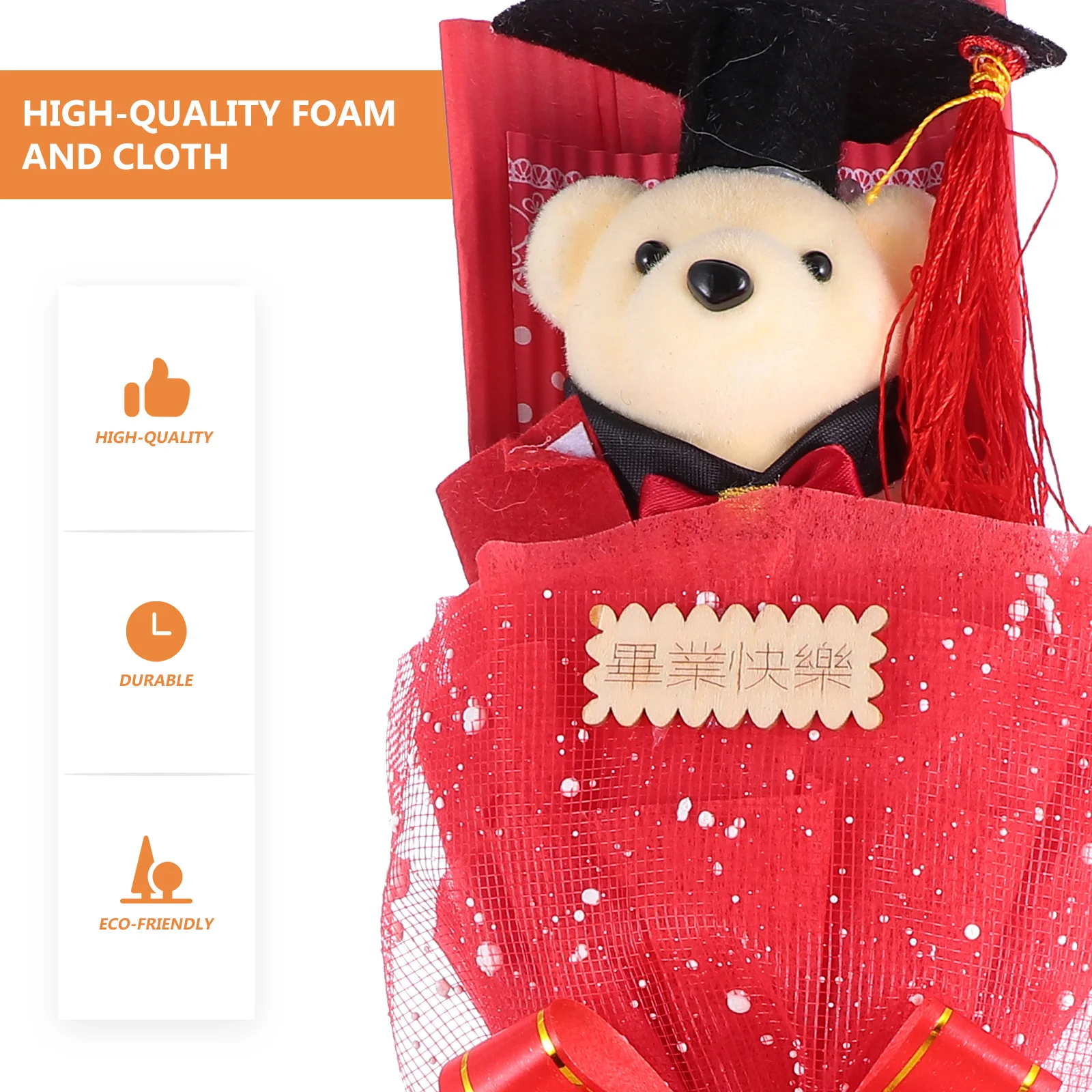 Orso Bouquet Fiore Stagione di laurea Giocattoli animali Congratulazioni Gradolazione Commencio Regali Artificiale per