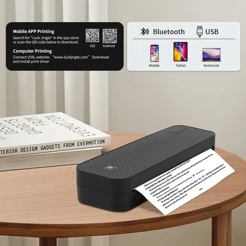 Wireless Tattoo Stencil Printer A4DY Bluetooth Portable Tattoo Machine Compatible with Smartphone & Pad