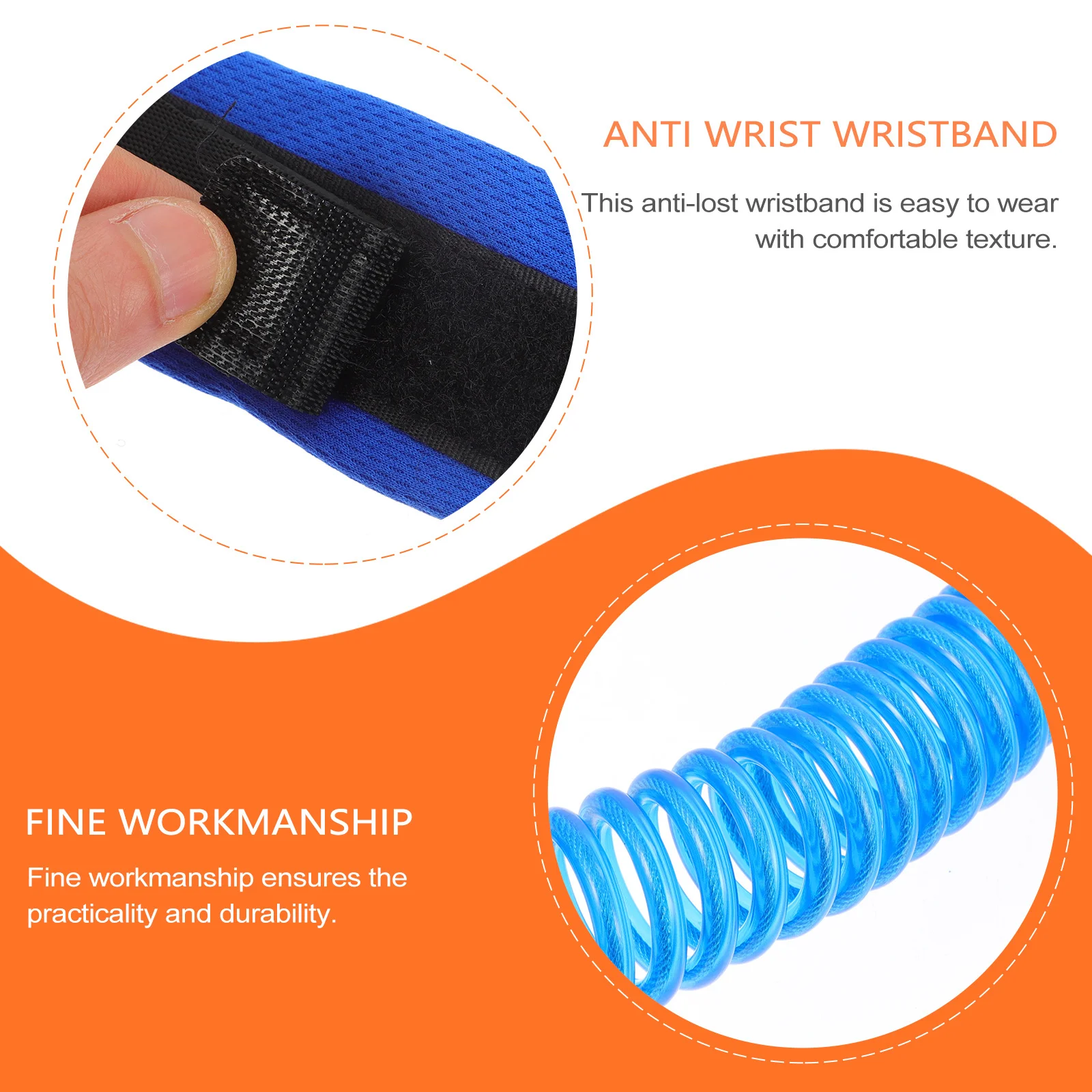 

Anti Lost Wristband For Kids Elastic Safety Leash Strap Soft Handle Crowd Control Wrist Link Toddler Child Walking Training Belt