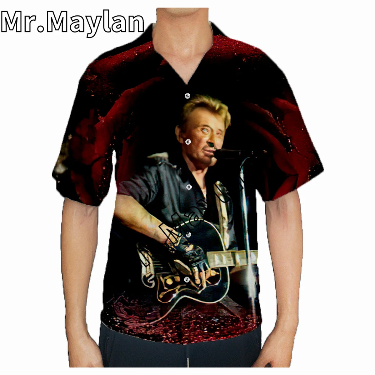 

Johnny Hallyday Rock Shirt 3D Summer Hawaiian Shirt Men Short Sleeve Shirt Men Shirts 2023 Oversized 5XL Shirt Chemise Homme-550