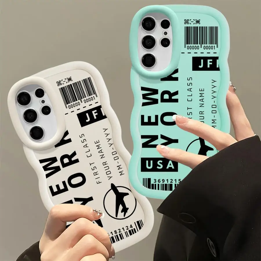 Ticket Print Case for Samsung Galaxy S26 S23 Plus S21 S24+ S20 FE S25+ S25 S24 S22 Ultra Soft Phone Cover