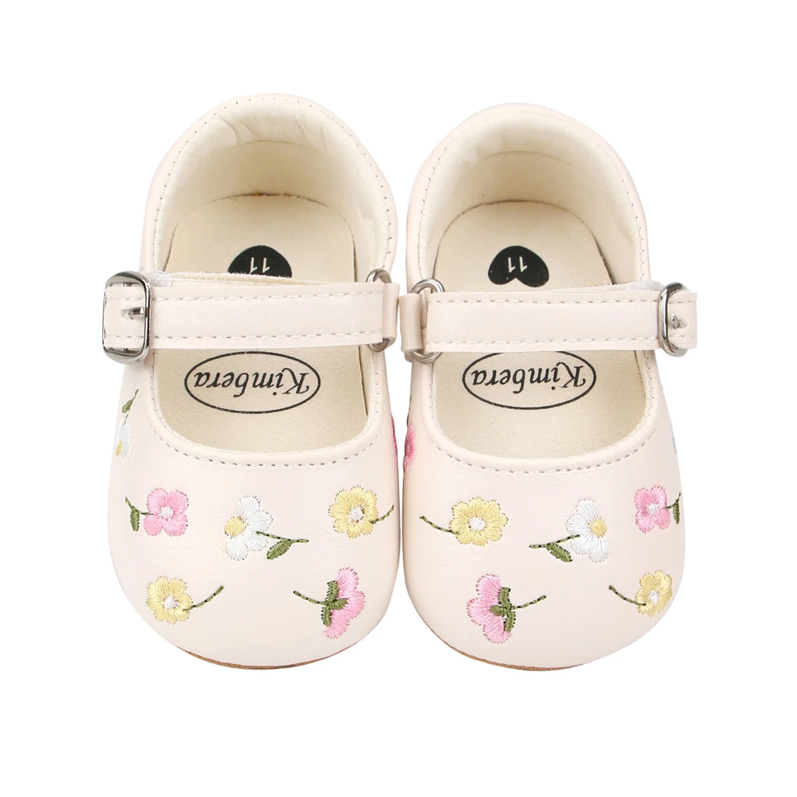 0-18months Infant Girls Princess Shoes Soft PU Leather  shoes for baby girls Embroidery Non-slip Bottom First Walker Shoes