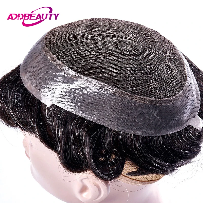 

Choice Australia Toupee Lace PU Wigs for Men Durable Indian Remy Human Hair Wigs Capillary Prosthesis Natural Color Hair System