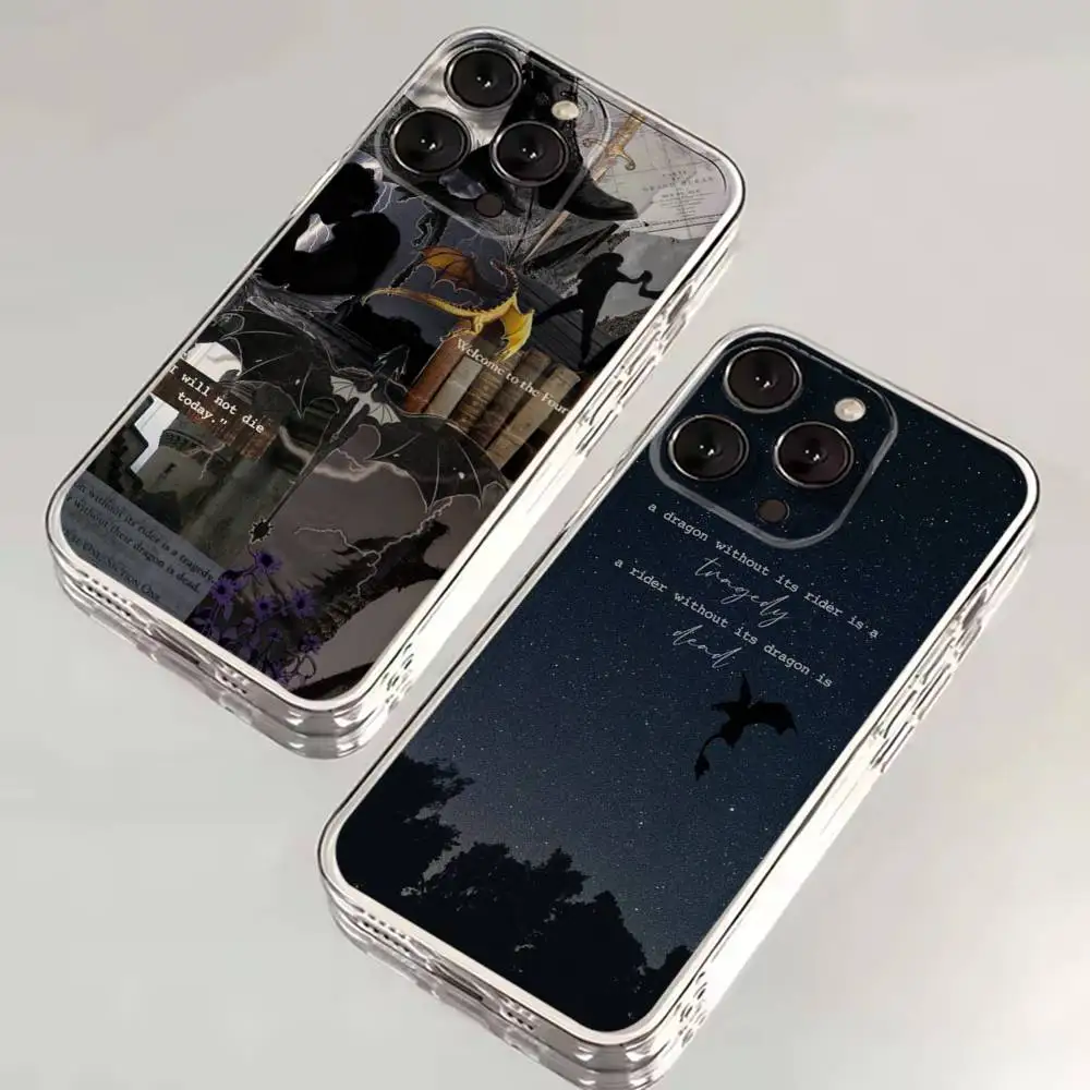 

F-Fourth W-Wing Dragon Phone Case For iPhone 16,15,14,13,12,11 Plus,Pro,Max,XR,XS,X,7,8 SE,Mini Transparent Silicone Soft