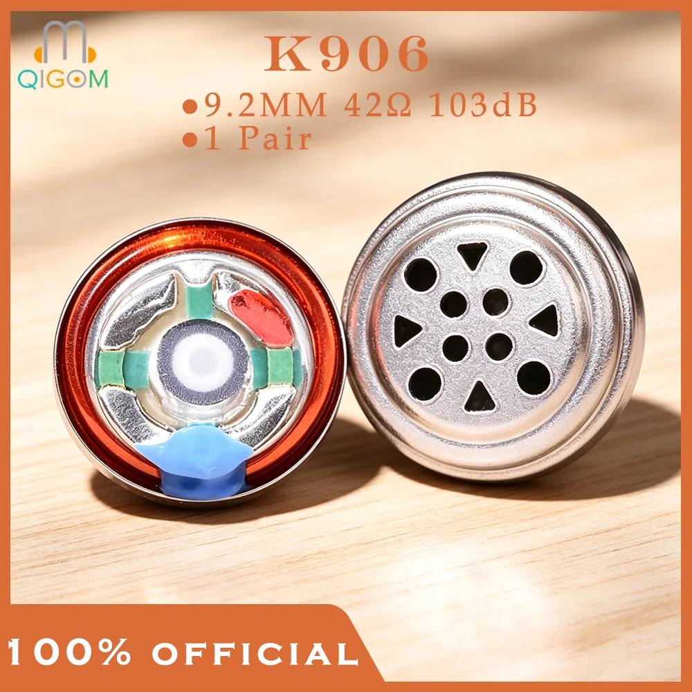 QIGOM K906 In Ear Earphone Driver 9.2mm 42Ω 103dB Beryllium Diaphragm Heavy Bass HiFi Clear Vocal High Separation Low Distortion