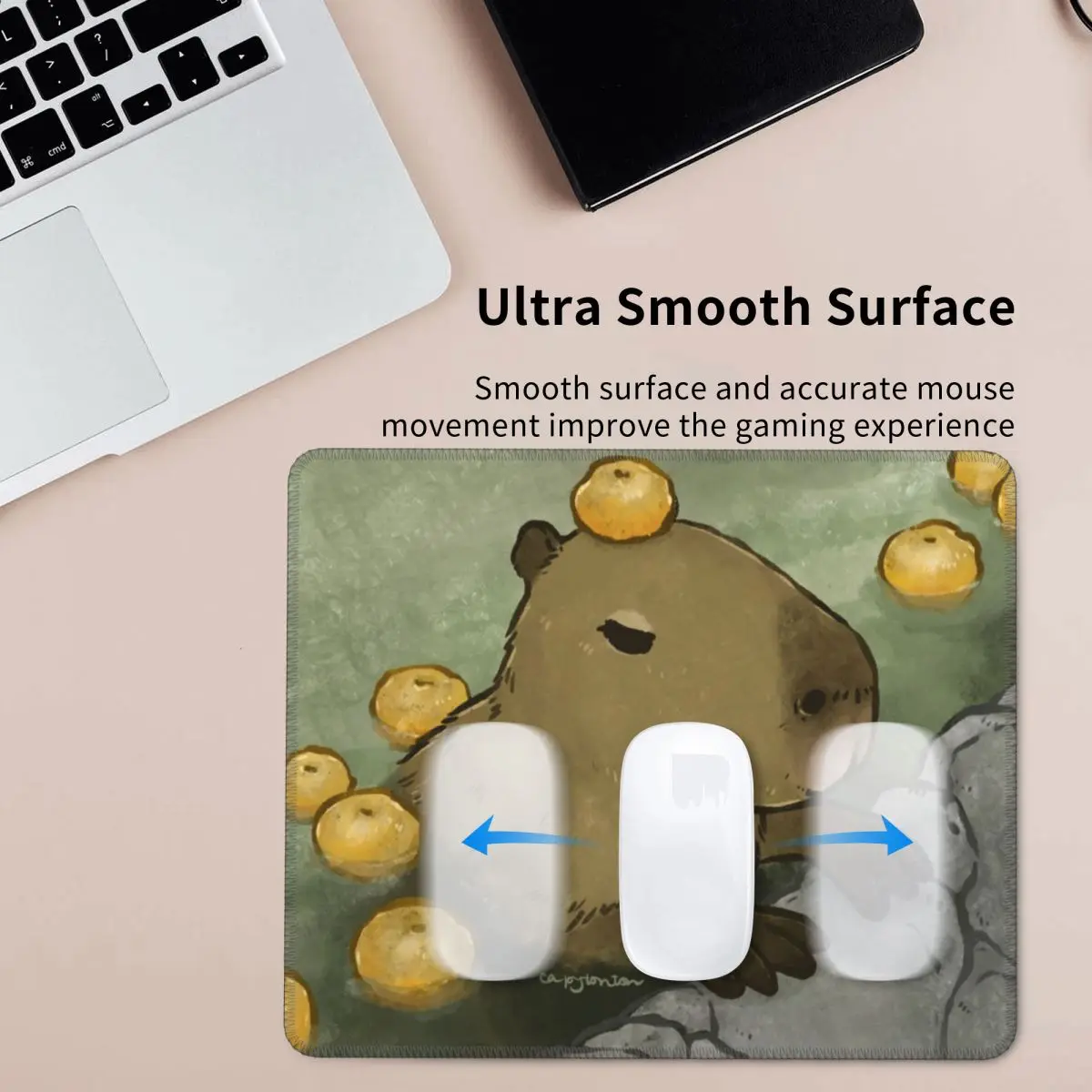 Alfombrilla de ratón de baño Capybara Yuzu, alfombrilla para teclado de ordenador, alfombrilla para ratón, alfombrilla para escritorio de ordenador portátil, accesorios de oficina, alfombrillas para mesa