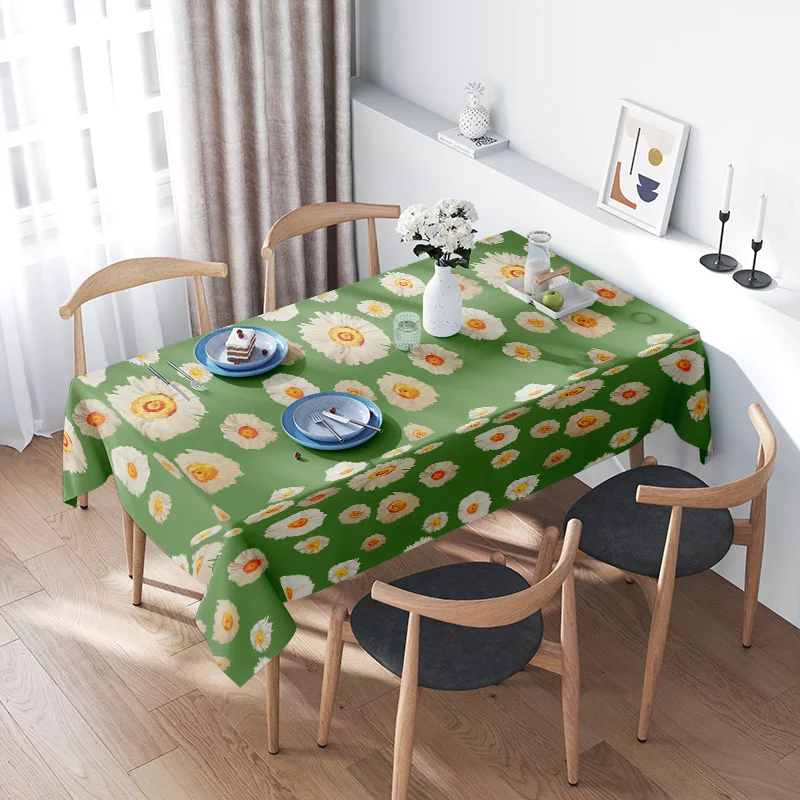 

Скатерть с цветочным принтом, винтажный фермерский дом, деревенский кухонный обеденный стол, моющийся декор столешницы с рисунком