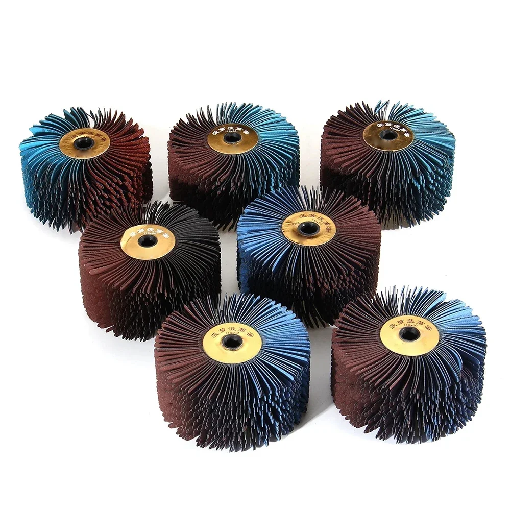 

118×60mm 120-600Grit Abrasives Wire Drum Wood Polishing Wheel Sanding Brush For Root Carving Furniture Sanding Grinding