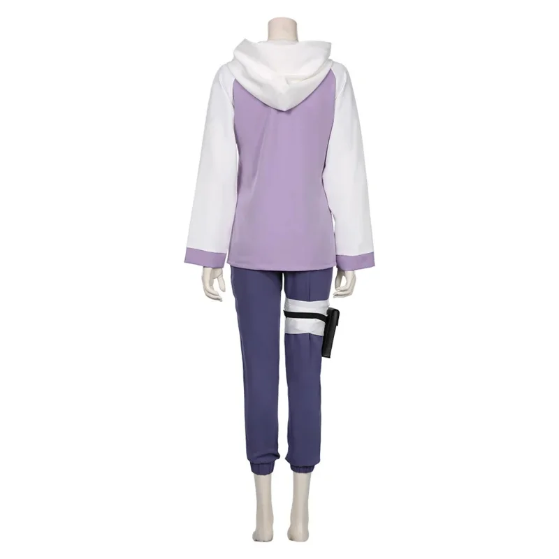 Hyuga hinata cosplay anime shippuuden 2a geração conjunto combinado completo cosplay traje com capuz jaqueta peruca festa de halloween vestir-se
