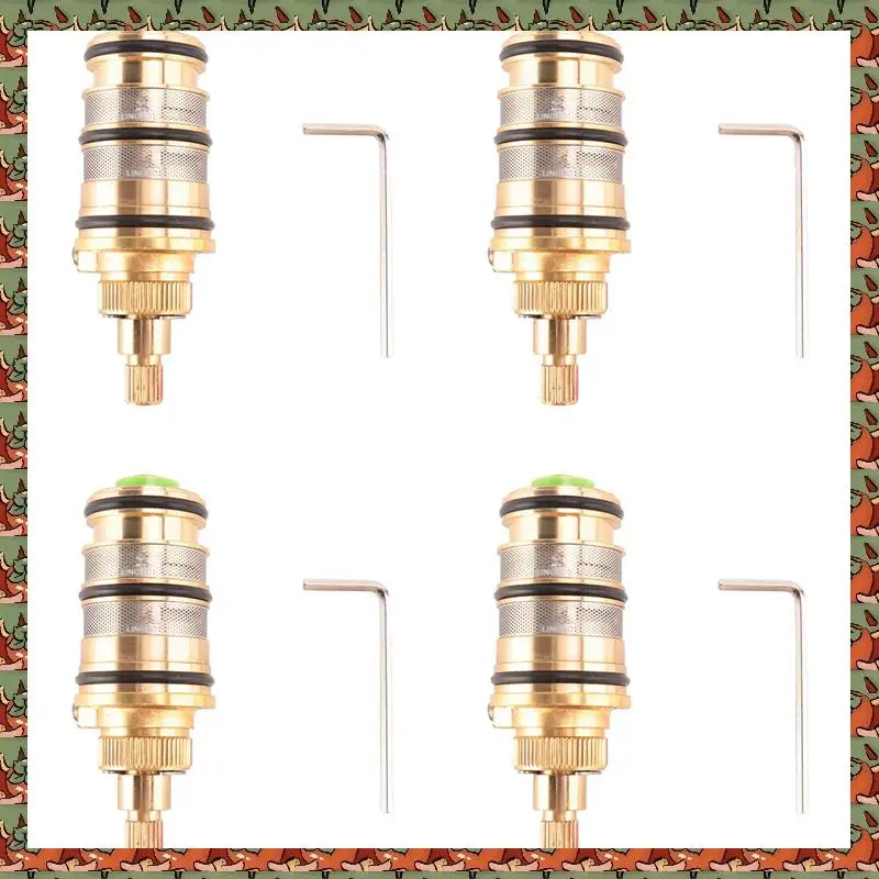 

ABLQ 4X латунный термостатический картридж для душа и ручка для смесительного клапана, смеситель для душа, смеситель для душа, картридж для душевого клапана