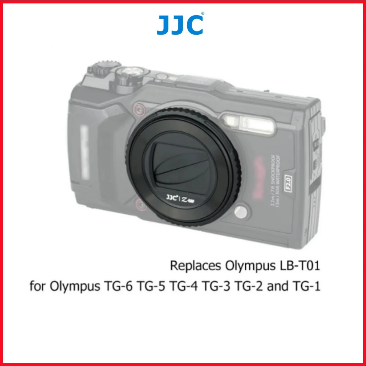 Защитная крышка объектива JJC для Olympus TG-7 TG7 TG-6 TG6 TG-5 TG5 TG-4 TG-3 TG-2 TG-1 Заменяет вращающуюся крышку объектива LB-T01