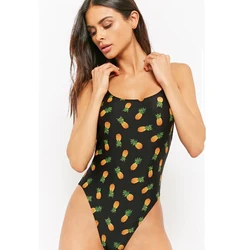 Sexy Beach Wear Bathing Swimwear Bikini Woman Pineapple Print One Piece Swimsuit Swimming Suit for Women Clothes Clothes