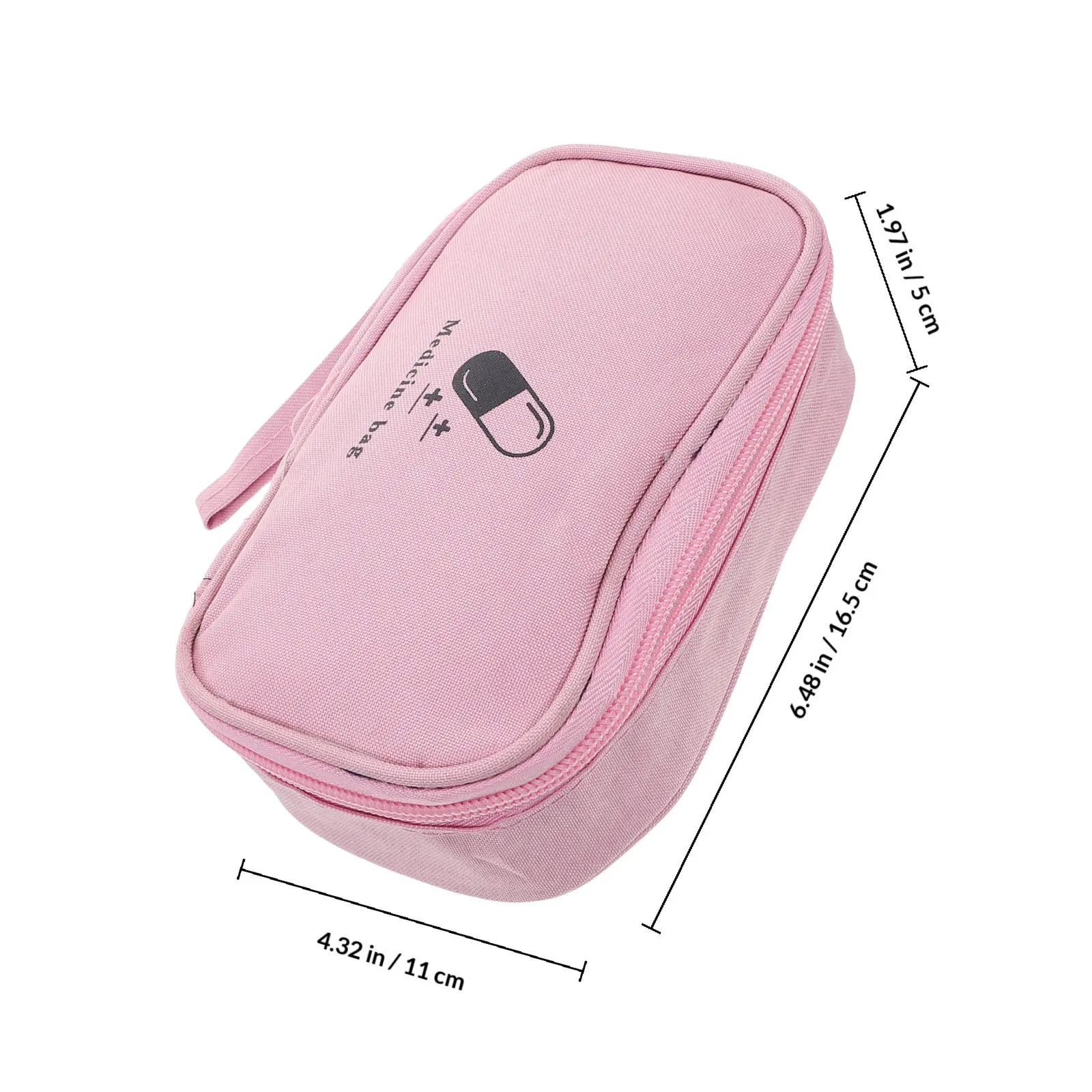 Portable Small Medicine Travel Bag Zippered Organizer Pouch Handy Pills Storage Outdoor Case Medicine Storage Box