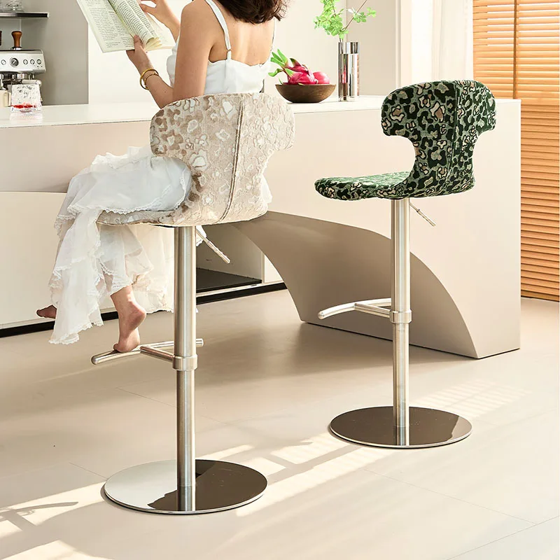 Adjustable Comfortable Barstools Soft Relaxing Office Height Design Nordic Bar Stools Ergonomic Metal Sillas Home Furniture