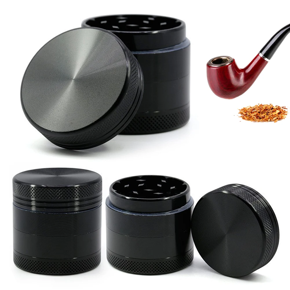 4-Layer Zinc Alloy 40/50mm Herbal Crusher Tobacco Grinder Smoke Manual Kitchen Herb Metal Layer Grinders Spice Mill Accessories