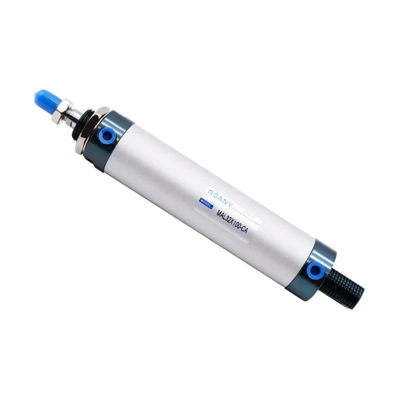Airtac MAL20 Mini Air Cylinder 20mm Aluminum, Compact Pneumatic Actuator w/ Adjustable Stroke for Factory Automation Equipment