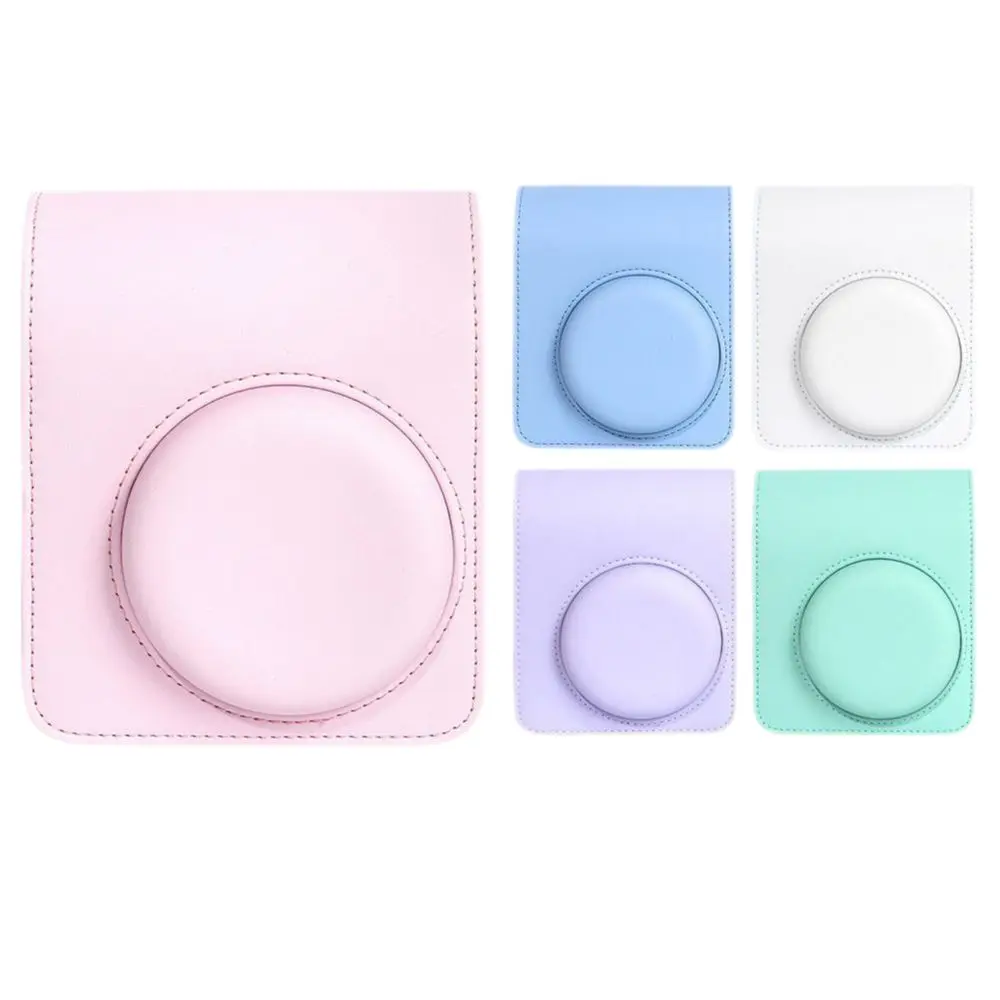 PU Leather Instant Camera Case Shockproof Colorful Crossbody Storage Bag Adjustable Strap Retro for Fujifilm Instax Mini 13