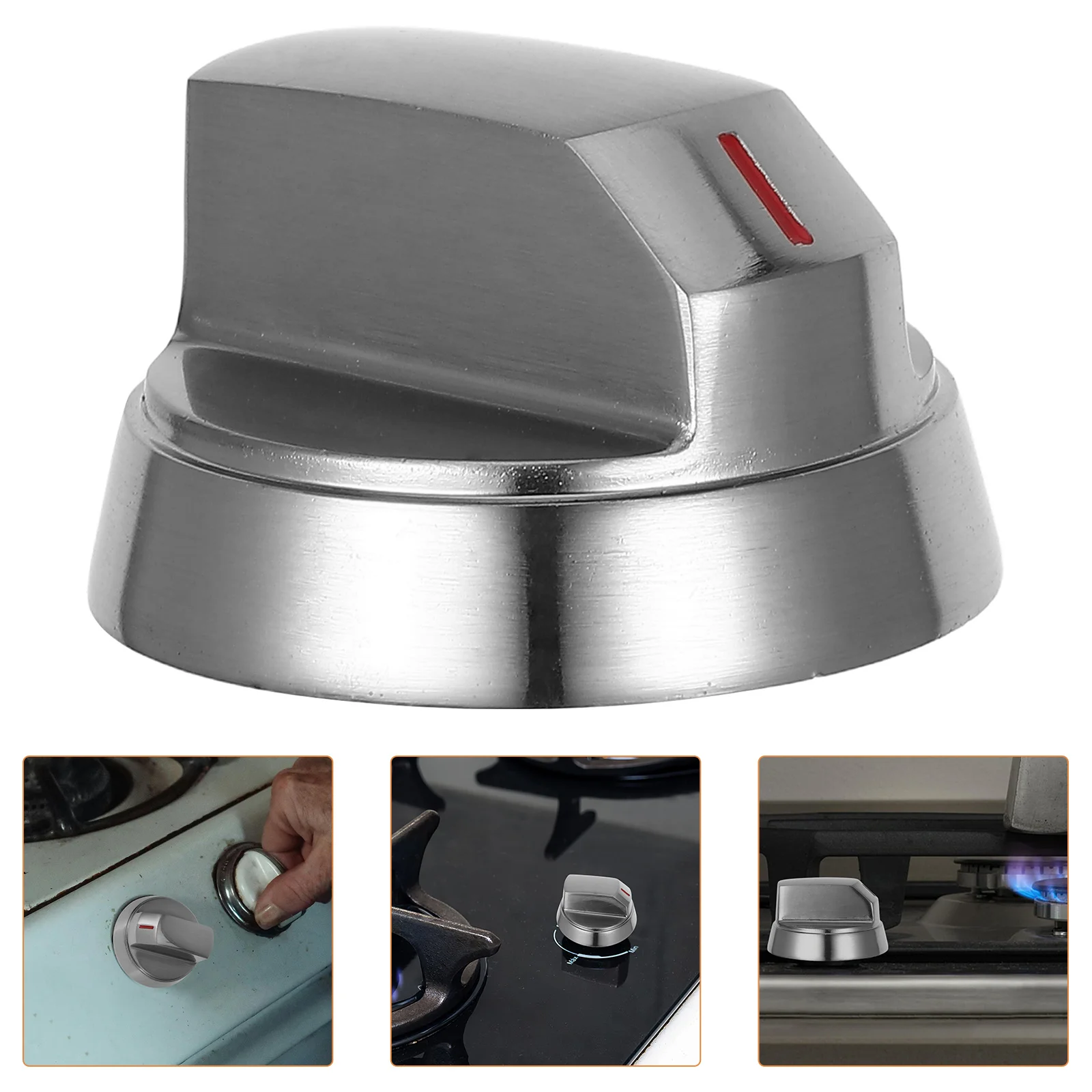 

Zinc Alloy Gas Stove Knob Universal Replacement for Oven Cooktop Burner Control Knob Outdoor Camping Appliance