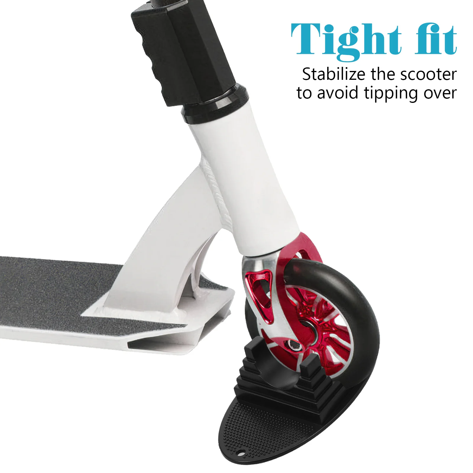 

2Pcs Wheel Pad Scooter Stand Heavy Duty Universal Parking Rack Sturdy Plastic Scooter Support for Garage Storage Use