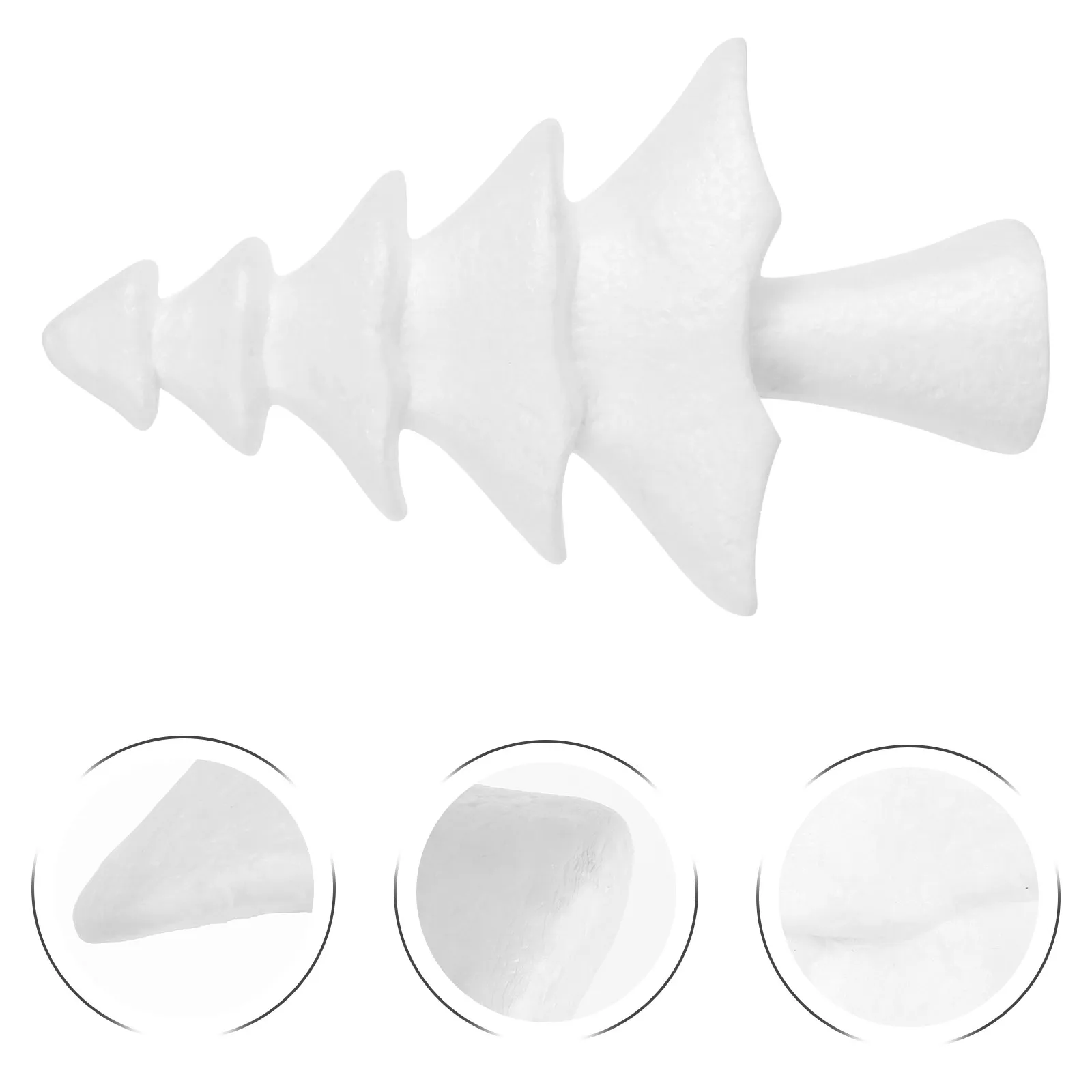 Unpainted Christmas Tree Ornaments 2pcs High-Density Foam DIY Craft Kit for Holiday Decor