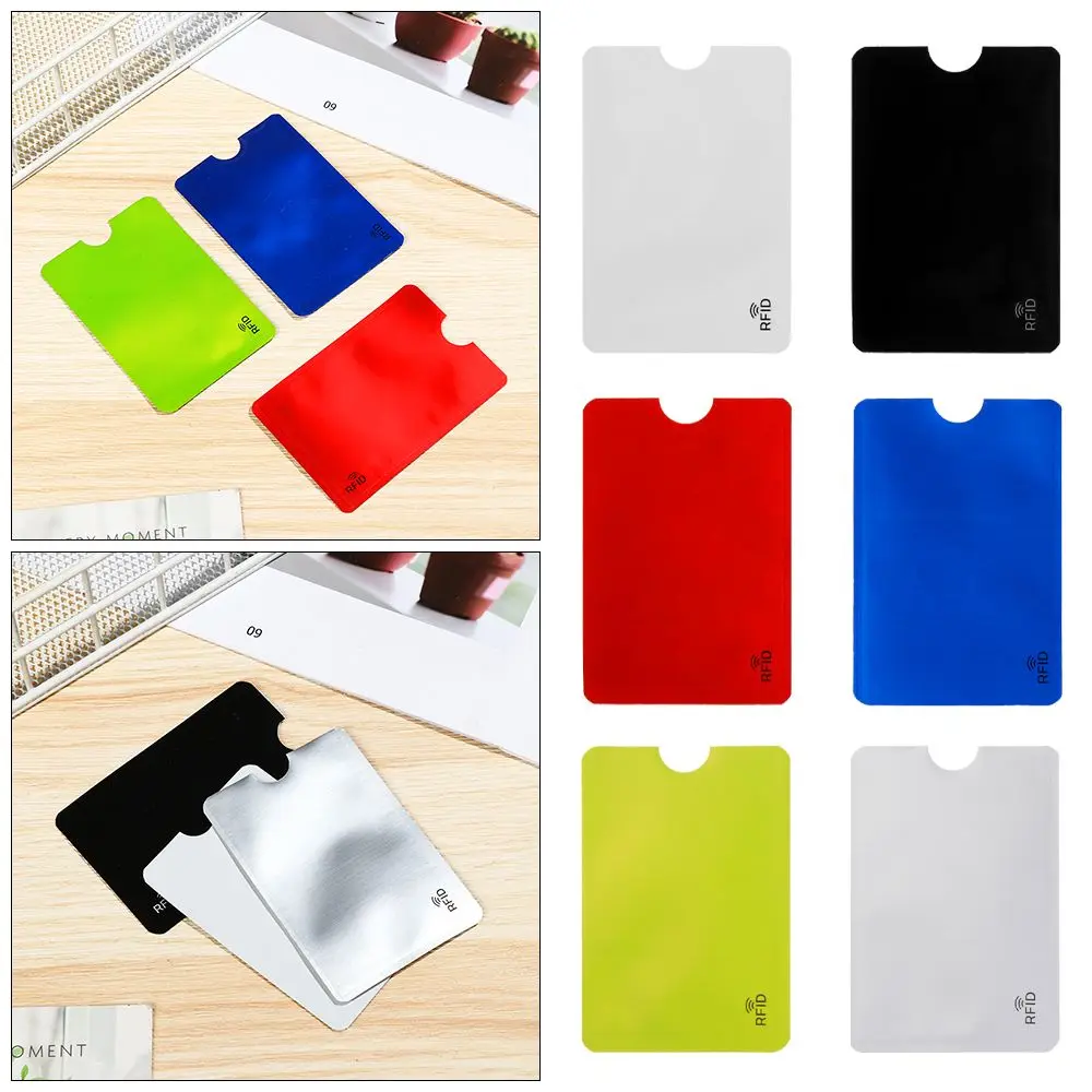 Anti Thief Rfid Card Holder, Cover Safety Protect Case, Bloqueio de Cartões de Crédito, Alumínio, 5pcs