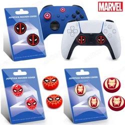 2pcs/set Marvel SpiderMan Deadpool Thumb Grip Cap Cover for Playstation PS5 PS4 Xbox Series Game Joystick Controller Thumbstick