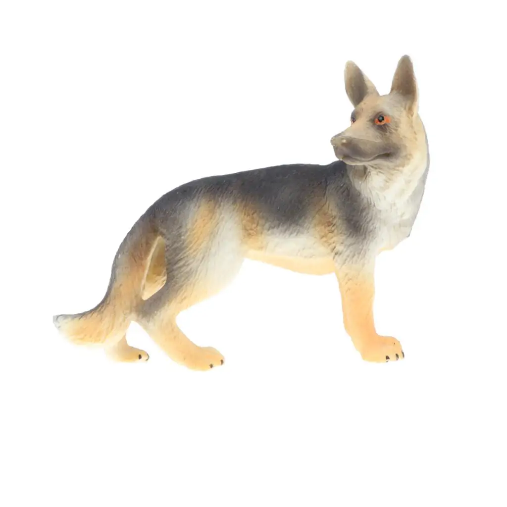 Realistic Wolf Dog Animal Figure Toy Plastic Collectible Model for Kids Education Gift for Desktop Display Learning Play
