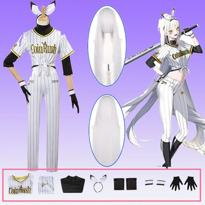 

Anime NIKKE Goddess of Victory Blanc Cosplay Woman Baseball Sports Costume Nikke AT BAT No.77 BATTER Blanc Women Cosplay Suit