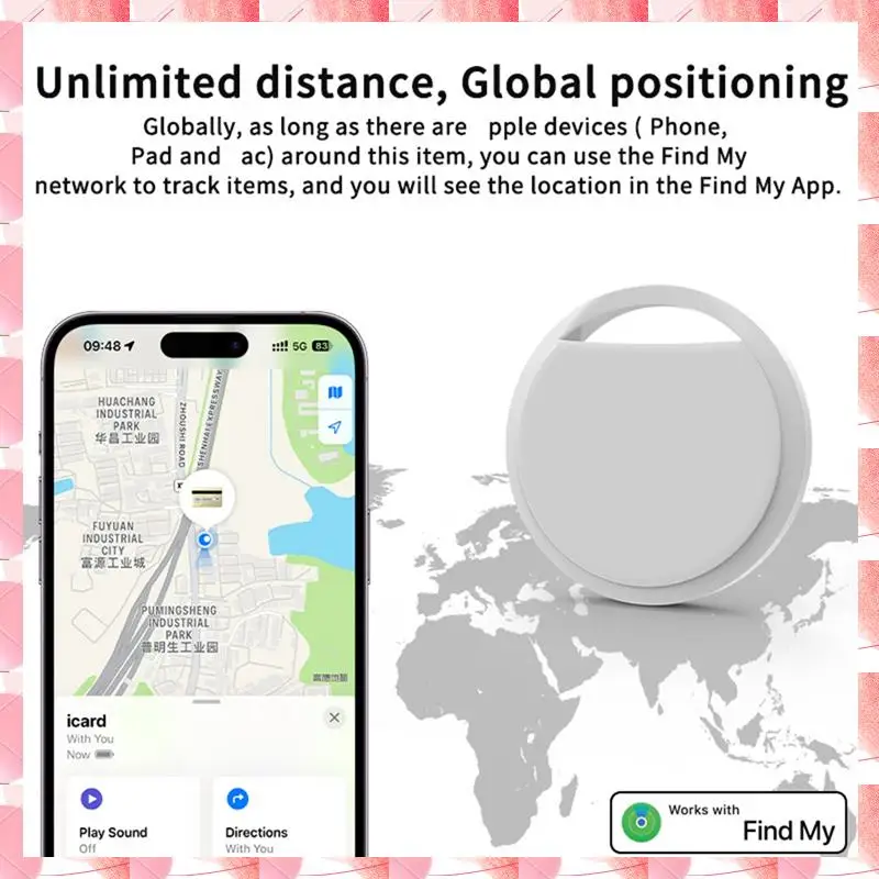 JAJA 4 PCS Smart Air Tag GPS Tracker Key Finder GPS Global Positioning Bluetooth Mini GPS Tracker Pet Key Bag Finder For IOS