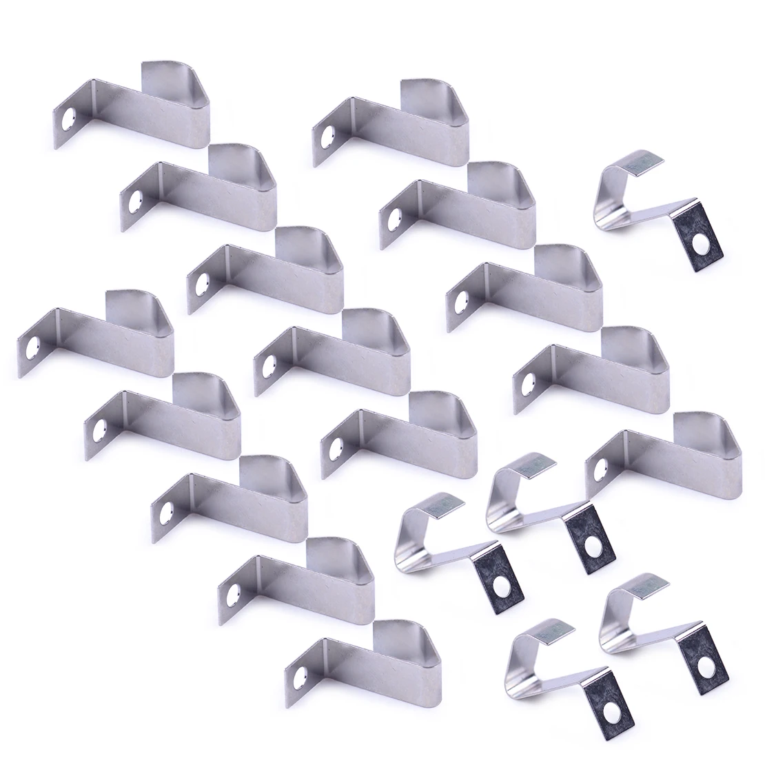 Letaosk Silver 20szt Tone Metal Positive Negative Conversion Spring Contact Plate do baterii AAA