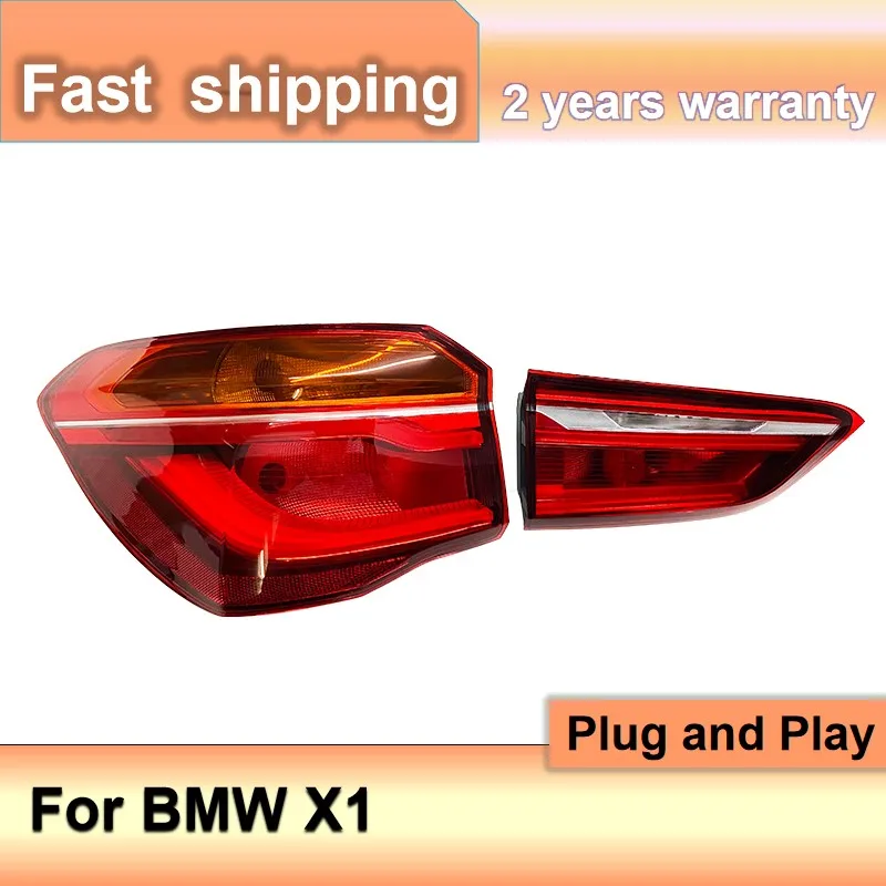 مصباح سيارة لسيارات BMW X1 الخلفية الذيل ضوء 2016 2017 2018 BMW X1 الضوء الخلفي X1 الخلفي DRL الضباب الفرامل بدوره إشارة عكس #2