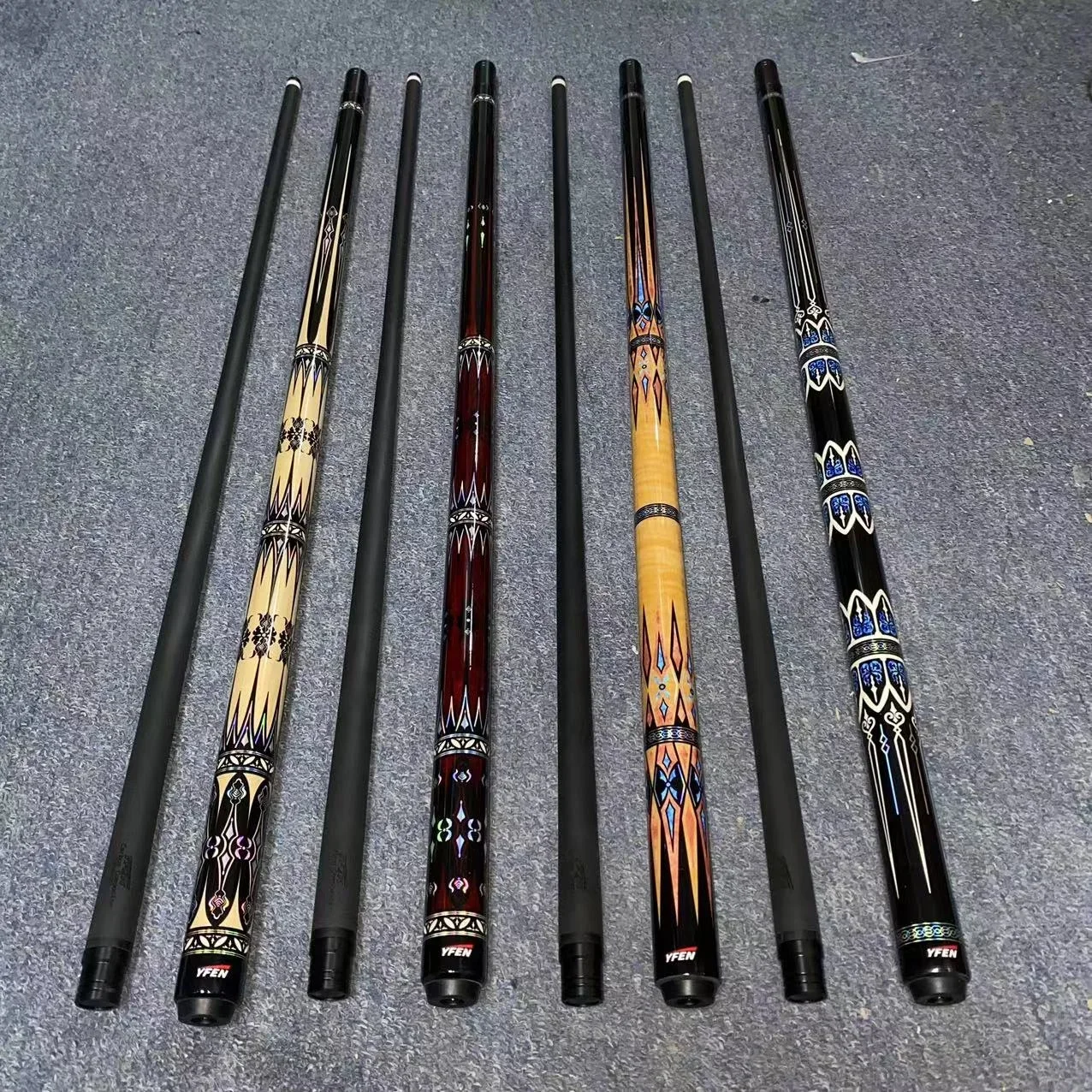 Top quality real carbon fiber 12.5mm tip, 1/2 Pool Billiard cue In Hot Sale