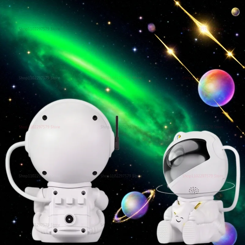 2025 جديد الإبداعية رائد الفضاء ستار ضوء عرض جو ملون ليلة مصباح هدية عيد ميلاد للأطفال الكبار ديكور غرفة نوم