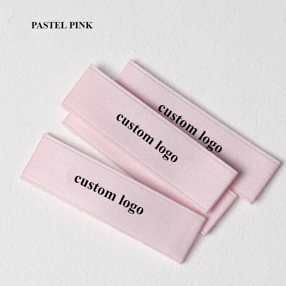 200 قطعة من الملصقات المطبوعة المخصصة ذات الملمس الناعم للملابس، 4 خيارات ألوان، مزيج من القطن البولي، علامة الملابس لملابس الأطفال، المنسوجات المنزلية #2