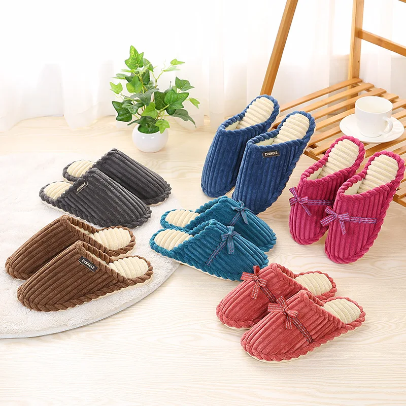 

Home Winter Couples Men 2025 Cotton Slippers for Women Spring and Autumn Homes Home Use Winter Indoor Anti Slip Plush Home Warm